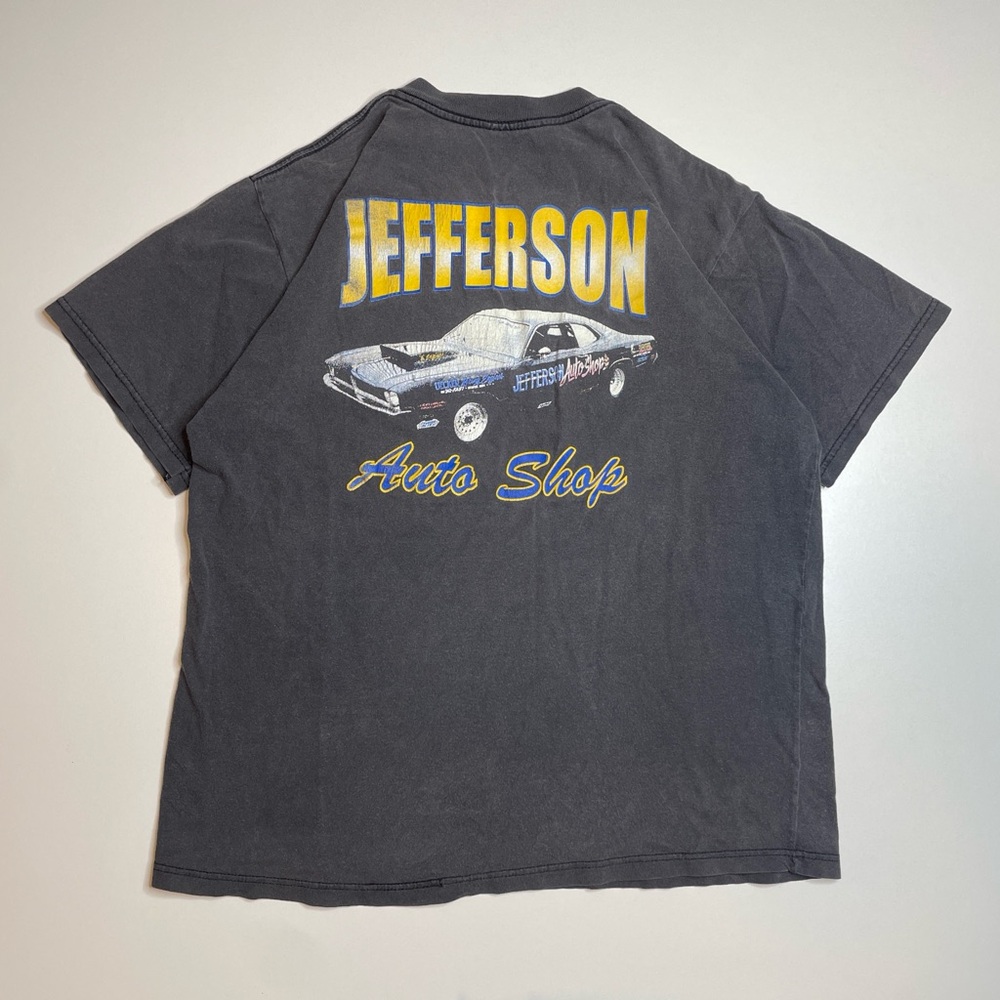 Vintage 90’s Muscle Car Auto Shop Faded Black T-shirt Made In USA Men’s Large